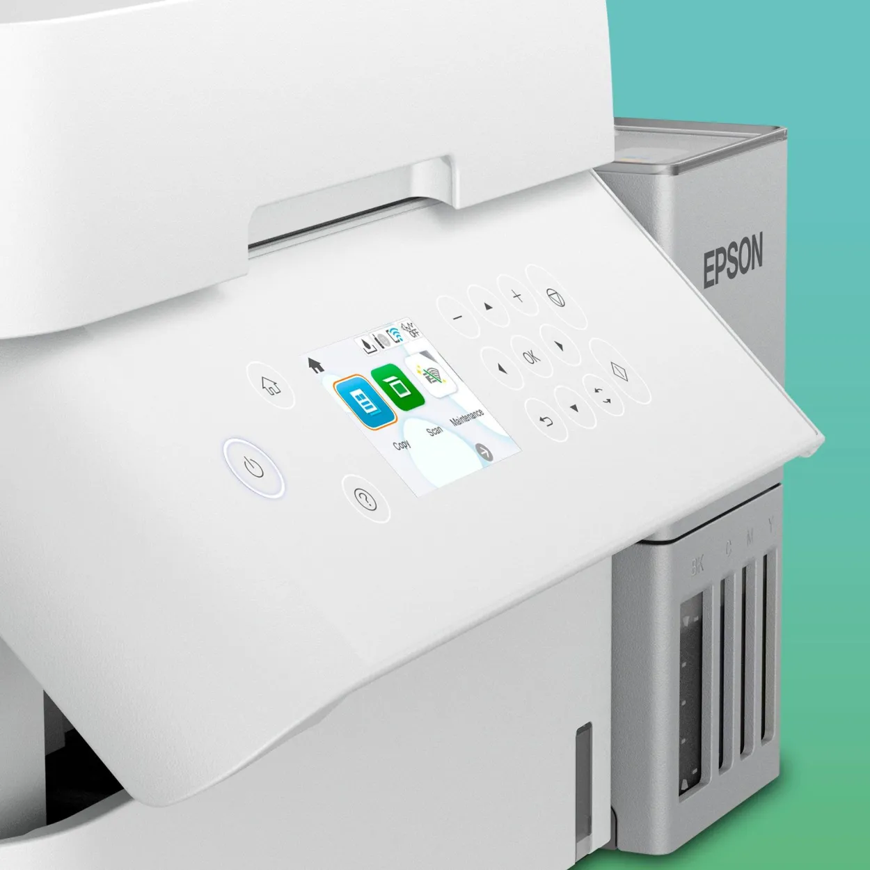Solution d’impression A4 blanche EcoTank ET-3956 équipée d’une connexion Wi-Fi et de réservoirs d’encre, avec jusqu’à 3 ans d’encre inclus