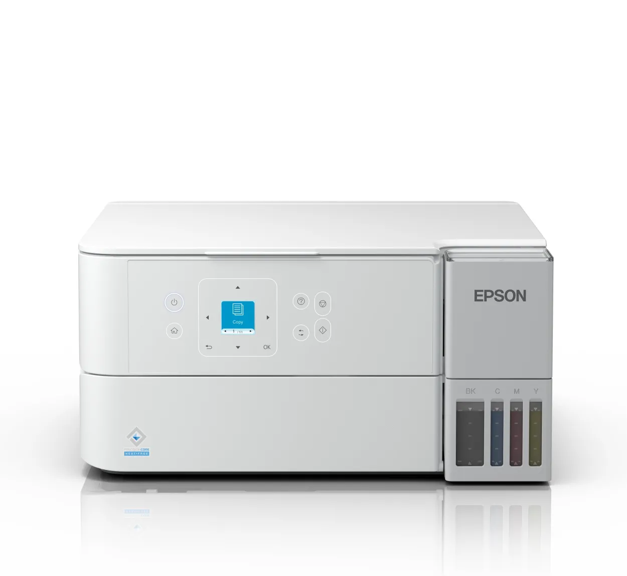 Solution d’impression A4 blanche EcoTank ET-2956 équipée d’une connexion Wi-Fi et de réservoirs d’encre, avec jusqu’à 3 ans d’encre inclus
