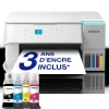 Solution d’impression A4 blanche EcoTank ET-2959 équipée d’une connexion Wi-Fi et de réservoirs d’encre, avec jusqu’à 3 ans d’encre inclus
