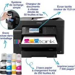 Solution d’impression A3+ EcoTank ET-16605 avec Wi-Fi, réservoirs d’encre et fax