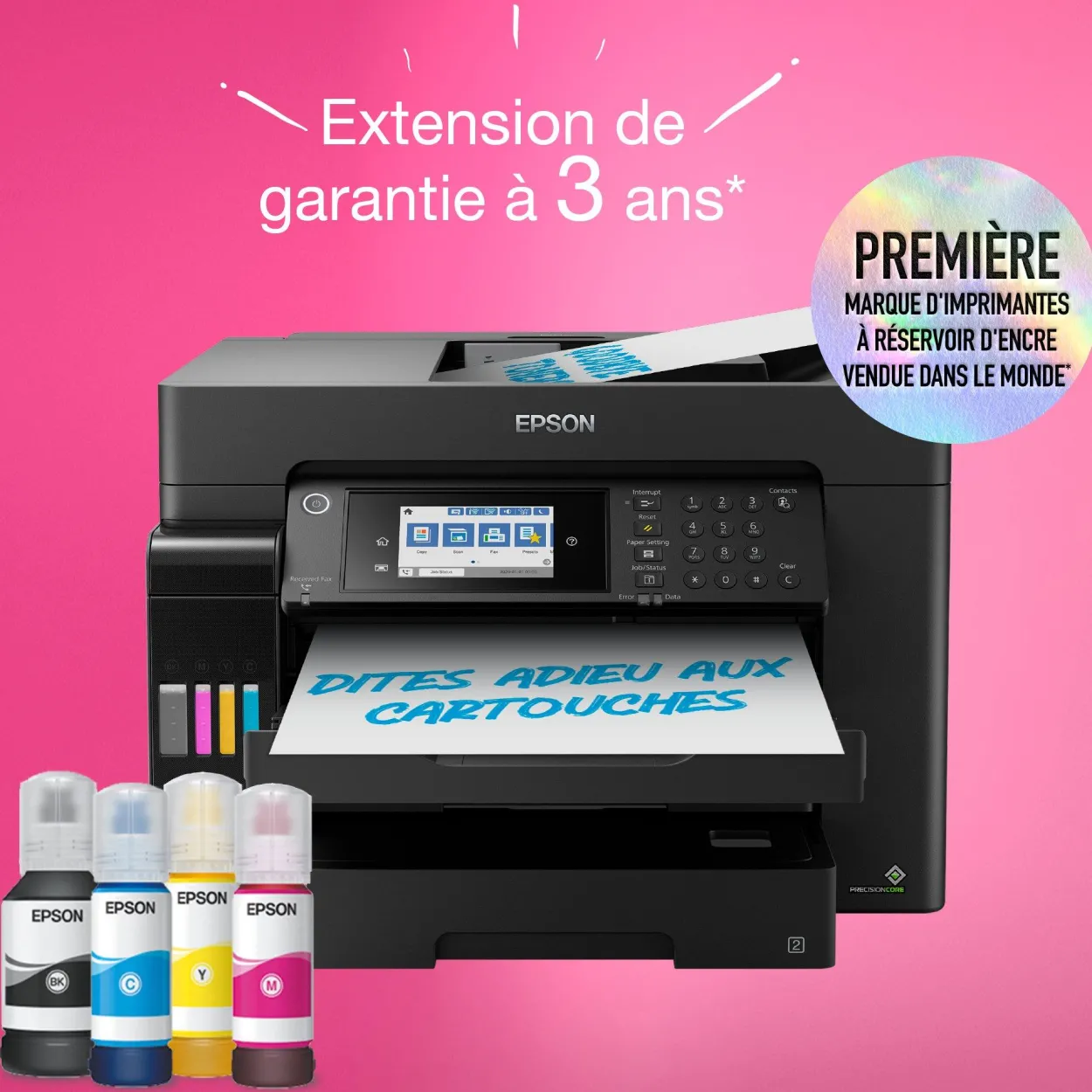 Solution d’impression A3+ EcoTank ET-16655 avec Wi-Fi, réservoirs d’encre et fax