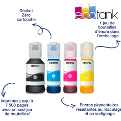 Solution d’impression A4 EcoTank ET-5855 avec Wi-Fi, réservoirs d’encre et fax