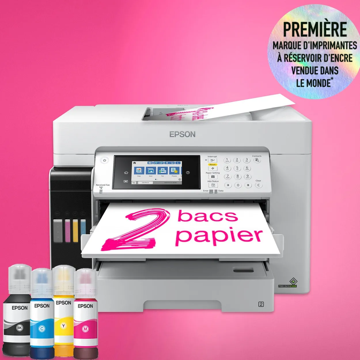 Solution d’impression A3+ EcoTank Pro ET-16685 avec Wi-Fi, réservoirs d’encre et prise en charge PCL
