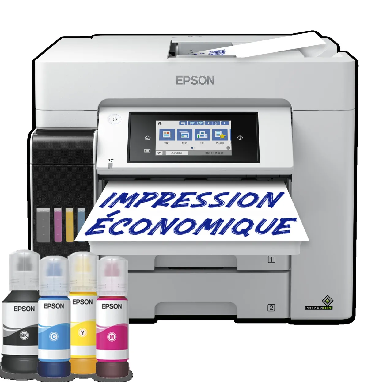 Solution d’impression A4 EcoTank Pro ET-5885 avec Wi-Fi, réservoirs d’encre et prise en charge PCL