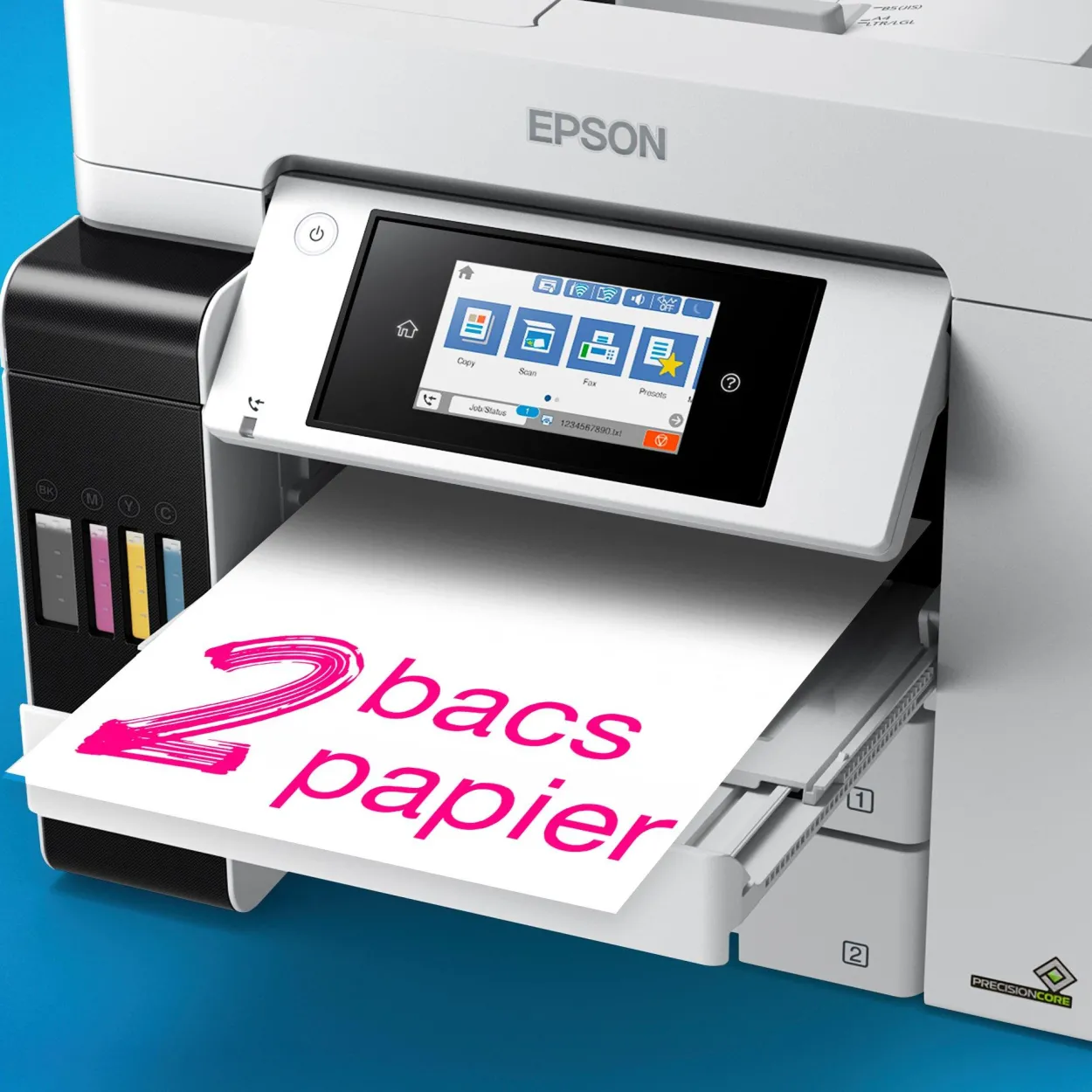 Solution d’impression A4 EcoTank Pro ET-5885 avec Wi-Fi, réservoirs d’encre et prise en charge PCL
