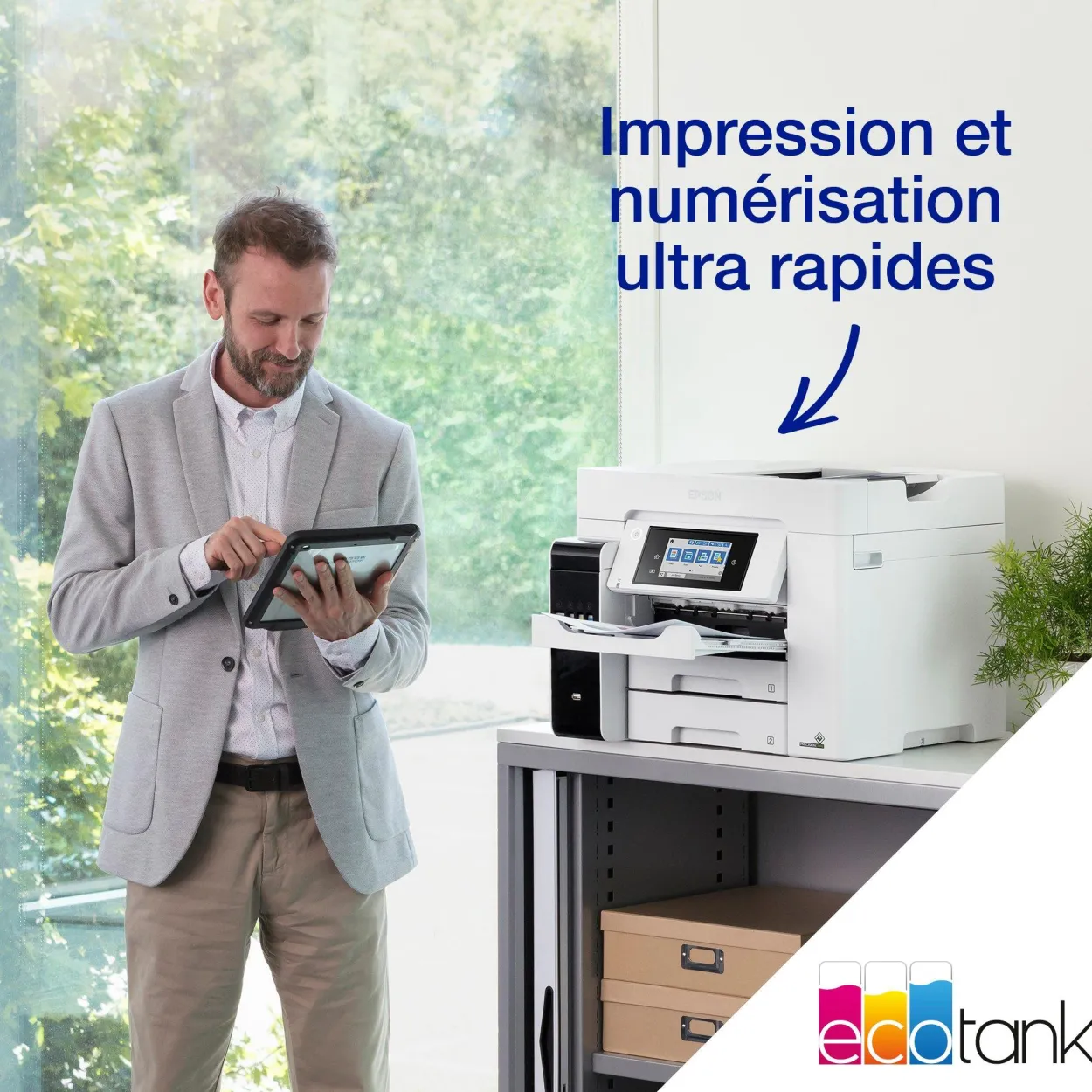 Solution d’impression A4 EcoTank Pro ET-5885 avec Wi-Fi, réservoirs d’encre et prise en charge PCL