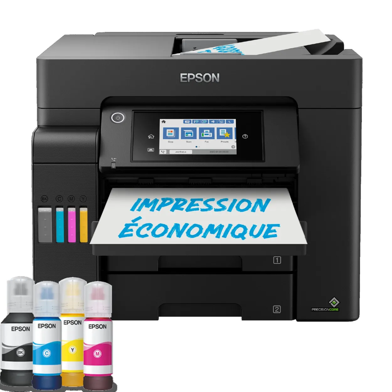 Solution d’impression A4 EcoTank ET-5805 avec Wi-Fi, réservoirs d’encre et fax