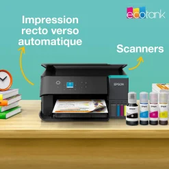 Solution d’impression A4 Wi-Fi EcoTank ET-2955 équipée de réservoirs d’encre, avec jusqu’à 3 ans d’encre inclus