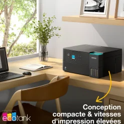 Solution d’impression A4 Wi-Fi EcoTank ET-2955 équipée de réservoirs d’encre, avec jusqu’à 3 ans d’encre inclus