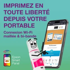 Solution d’impression A4 Wi-Fi EcoTank ET-4955 équipée de réservoirs d’encre, avec jusqu’à 3 ans d’encre inclus