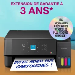 Solution d’impression multifonction A4 Wi-Fi et AirPrint EcoTank ET-2920 équipée de réservoirs d’encre, écran LCD et jusqu’à 3 ans d’encre inclus