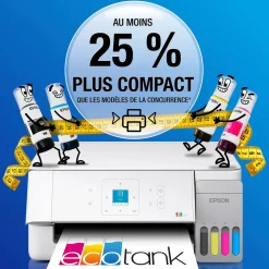 Solution d’impression multifonction A4 Wi-Fi et AirPrint EcoTank ET-2926 équipée de réservoirs d’encre, écran LCD et jusqu’à 3 ans d’encre inclus