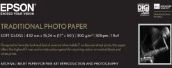 Traditional Photo Paper, 17"x 15m