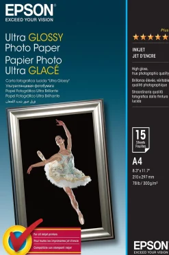 Ultra Glossy Photo Paper, DIN A4, 300g/m2, 15 Sheets